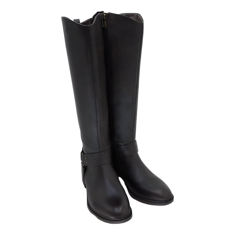Lucky Brand Hamila Leather O-Ring Harness Hardware Tall Boots Size 8.5M